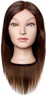 Efalock Professional Emilia Główka fryzjerska 35cm brąz, włosy naturalne - Główki treningowe - miniaturka - grafika 1
