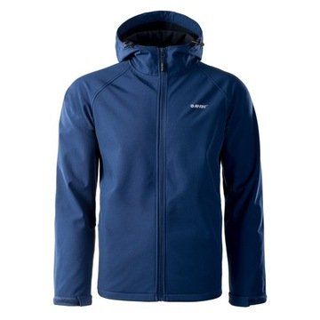 Męska Kurtka Softshell Z Kapturem Wodoodporna 8000 H2O Hi-tec Neti ny XXL