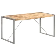 Stoły - vidaXL Stół jadalniany, 160 x 80 x 75 cm, surowe, lite drewno mango Stół jadalniany, 160 x 80 x 75 cm, surowe, lite drewno mango - miniaturka - grafika 1