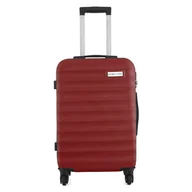 Walizki - Średnia walizka podróżna w poziome paski 22" - czerwony Semi Line - miniaturka - grafika 1