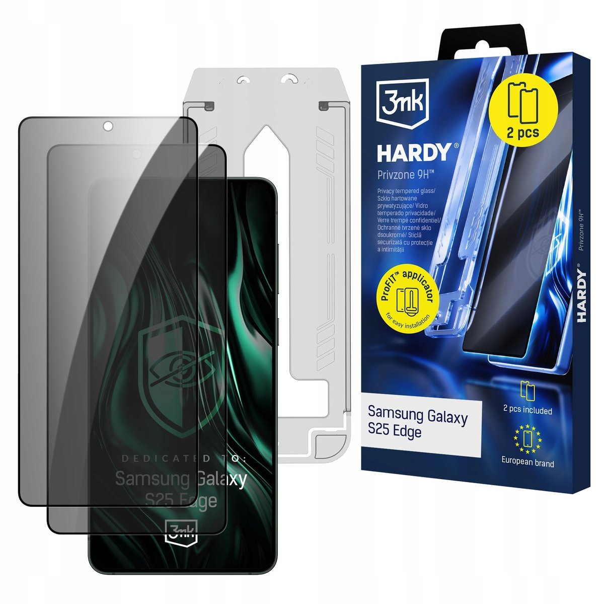 Szkło hartowane prywatyzujące 3mk Privzone 9H do Samsung Galaxy S25 Edge