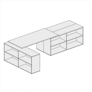 PLAN BLOK B02, biały/pomarańczowy 611441 - Zestawy mebli biurowych - miniaturka - grafika 2
