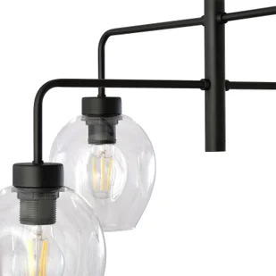 Emibig LUKKA 4 BLACK/TRANSPARENT 1164/4 lampa sufitowa żyrandol nowoczesny klosze 1164/4 - Lampy sufitowe - miniaturka - grafika 5