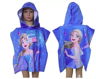 Ponczo RĘCZNIK DZIECIĘCY FROZEN KRAINA LODU  Okrycie Kąpielowy 100% Bawełna - Okrycia kąpielowe dla dzieci - miniaturka - grafika 1