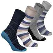 Skarpetki męskie - 4X PARY MIX WZORÓW, DŁUGIE GARNITUROWE PL PRODUCENT DORASOCKS 44/46 - miniaturka - grafika 1