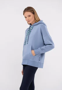 Niebieska, bawełniana bluza B-ELEVEN - Bluzy damskie - miniaturka - grafika 1