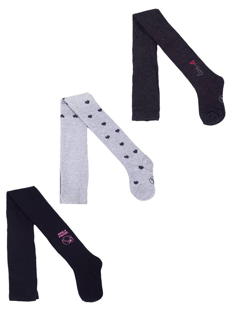 Rajstopy Dziewczęce Bawełniane We Wzory 3Pak 140-146 Yoclub