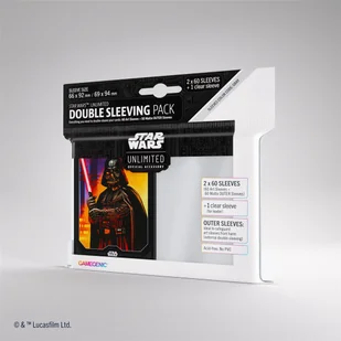 Gamegenic: Star Wars Unlimited - Double Sleeving Pack - Darth Vader - gra - Akcesoria do gier planszowych - miniaturka - grafika 1