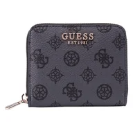 Portfele - Damski Portfel GUESS LAUREL SLG SMALL ZIP AROUND SWPG8500370-CHG – Szary - miniaturka - grafika 1