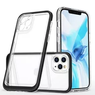 Etui i futerały do telefonów - Clear 3in1 etui do iPhone 11 Pro Max żelowy pokrowiec z ramką czarny - miniaturka - grafika 1
