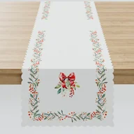 Obrusy i serwetki - JARZĘBINA Bieżnik NINA WODOODPORNA, 38x160cm, kolor 002 biały (do wyczerpania zapasu) P00164/KSP/C01/038160/1 - miniaturka - grafika 1