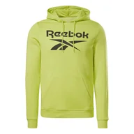 Bluzy męskie - Męska Bluza REEBOK RI FLC BIG LOGO HOOD H54800 – Żółty - miniaturka - grafika 1