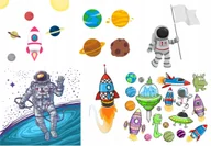 Zabawki kreatywne - TATUAŻE ZMYWALNE DLA DZIECI KOSMOS SMOKA DUŻO GRAFIK - miniaturka - grafika 1