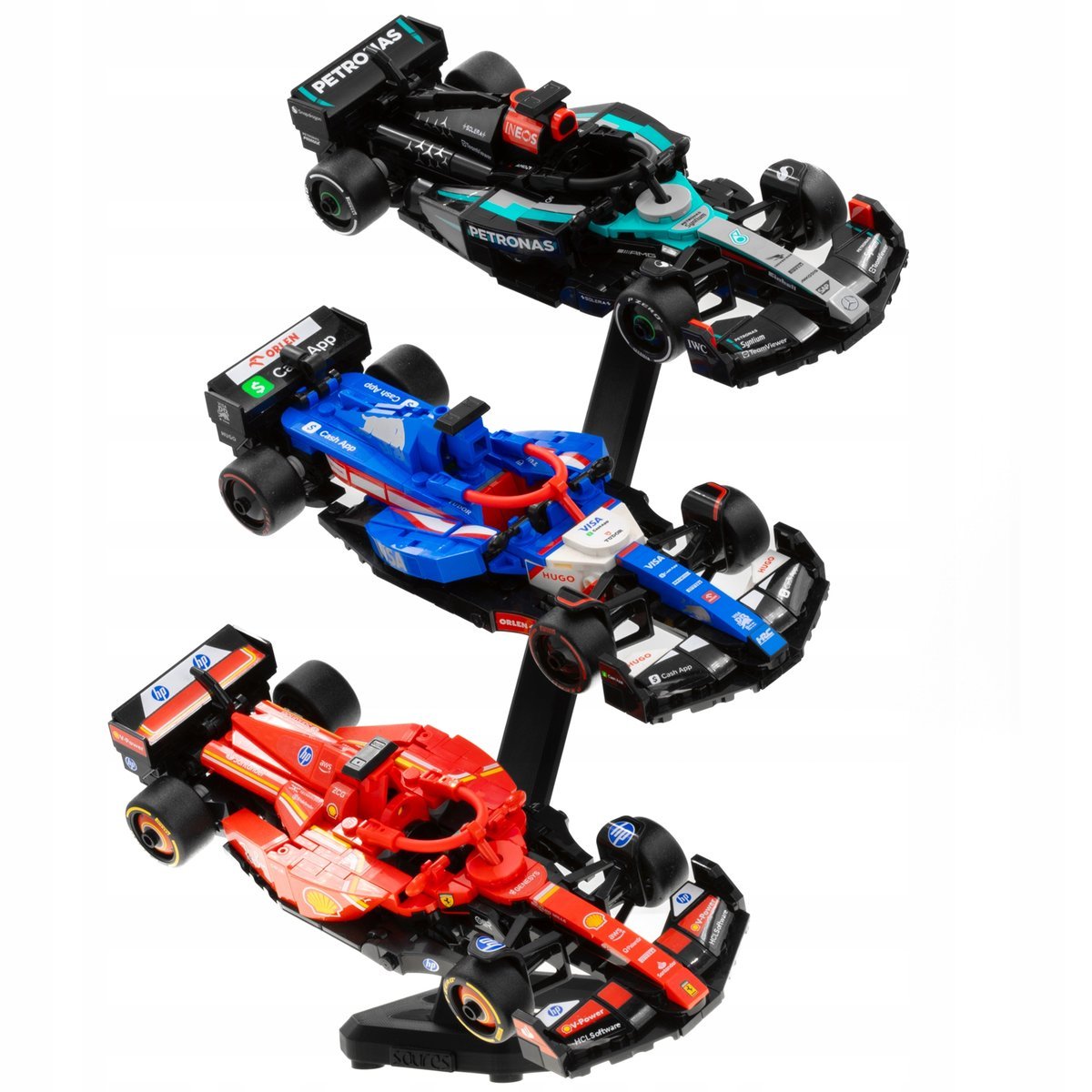 Stojak na auta LEGO Speed Champions F1 Podstawka na formuły 3 poziomy