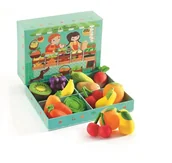 Zabawki interaktywne dla dzieci - Djeco Skrzyneczka z warzywami i owocami DJ06621 N - miniaturka - grafika 1