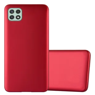Pokrowiec Do Samsung Galaxy A22 5G w METALLIC CZERWONY Etui TPU Silikon Obudowa Ochronny Case Cover Cadorabo - Etui i futerały do telefonów - miniaturka - grafika 1