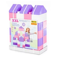 Klocki - WADER POLESIE Klocki XXL Cegły Różowe 36 elementów - miniaturka - grafika 1