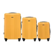 Walizki - Zestaw walizek Wings Kestrel, 3 szt., żółte - miniaturka - grafika 1