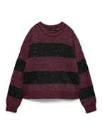 Swetry damskie - Vero Moda Sweter w kolorze bordowo-czarnym - miniaturka - grafika 1