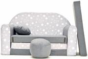 Fotele i pufy dla dzieci - Kanapa/sofka dla dziecka, piankowa rozkładana 160cm - A39 - miniaturka - grafika 1
