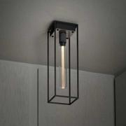 Lampy sufitowe - Caged Ceiling 1.0 Large - Brushed Steel /Buster Bulb Tube - miniaturka - grafika 1