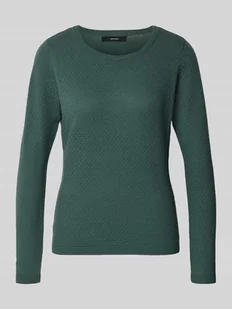Sweter z dzianiny o kroju regular fit z czystej bawełny model ‘CARE’ - Swetry damskie - miniaturka - grafika 1