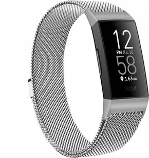 BRANSOLETA AMZPAS DO FITBIT CHARGE 4 SREBRNA STAL - Akcesoria do smartwatchy - miniaturka - grafika 1