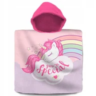 Okrycia kąpielowe dla dzieci - Unicorn Jednorożec Poncho Ponczo Ręcznik Kąpielowy Plażowy 60X120 - miniaturka - grafika 1