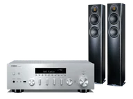 Zestawy stereo - Yamaha R-N600A (srebrny) + Carina FS247.4 (czarny) - miniaturka - grafika 1