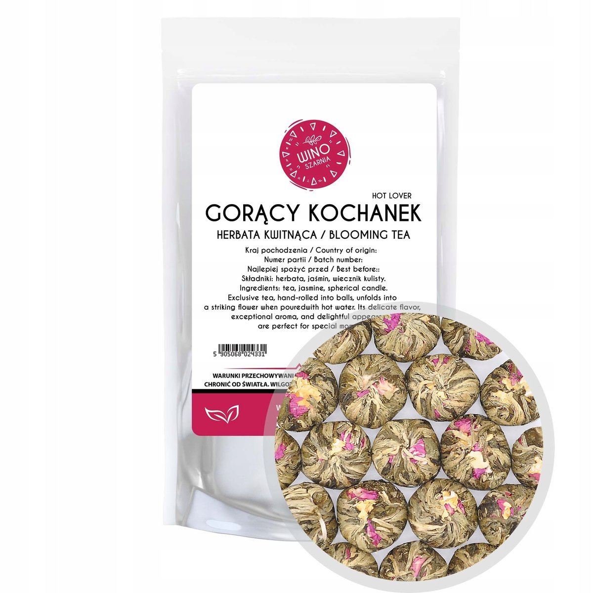 Herbata kwitnąca zielona Gorący Kochanek - Hot Lover - 100g 17.00