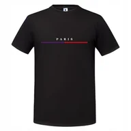 Koszulki męskie - Koszulka męska PARIS elegancki stylowy minimalistyczny wzór T-shirt męski - miniaturka - grafika 1