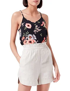 ONLY Damskie szorty ONLCARO HW PB Linen Blend PNT Shorts, Silver Lining, L - Spodenki damskie - miniaturka - grafika 1