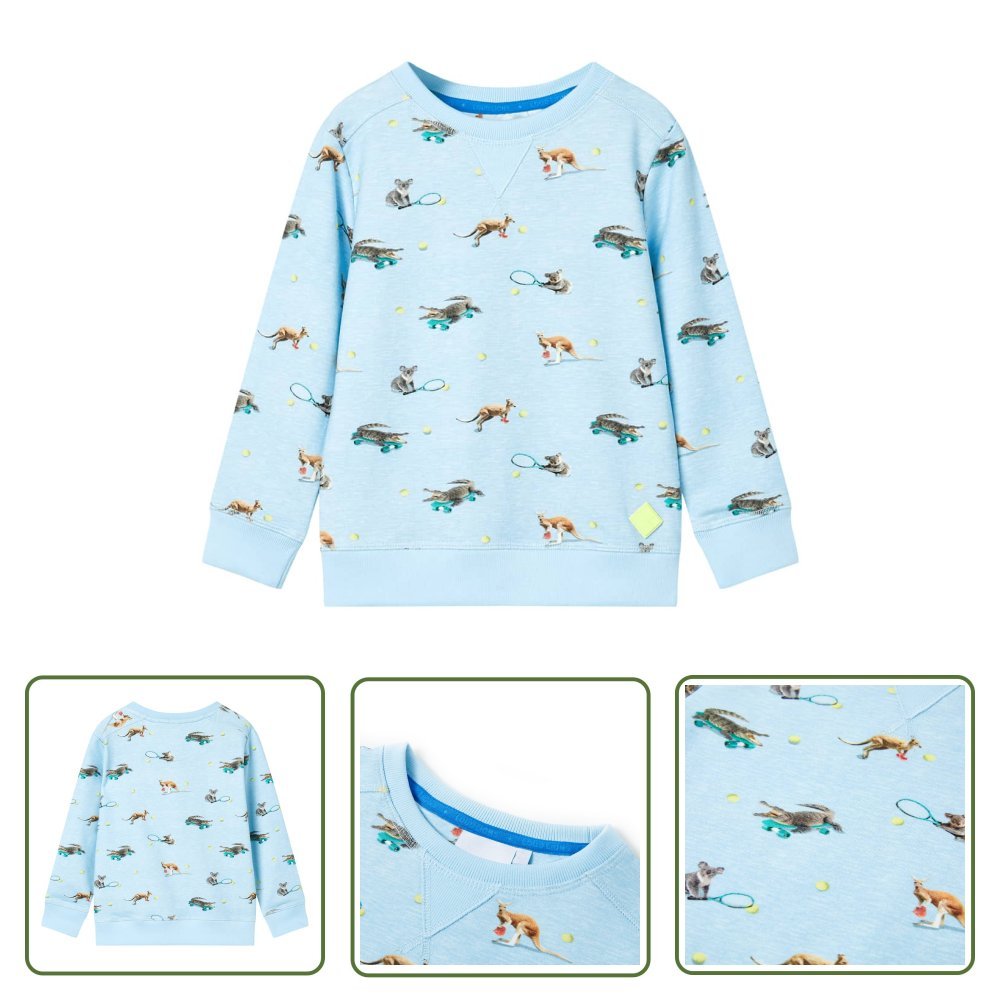 Bluza dziecięca - jasnoniebieski melanż - 116 - Bluza Dla Dziecka