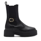 Botki damskie - Sztyblety Badura INES-9182 Czarny - miniaturka - grafika 1