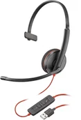 Słuchawki - Poly Blackwire 3210 Monaural USB-A - miniaturka - grafika 1