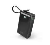 Powerbanki - SBS TTBB20000LCDTCPD20K 20000mAh PD 20W Wbudowany kabel USB-C Czarny - miniaturka - grafika 1