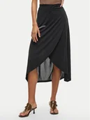 Spódnice - Vila Spódnica midi Modala 14101691 Czarny Regular Fit - miniaturka - grafika 1