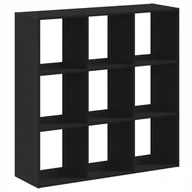 Regały - Regał, czarny, 102x32x102 cm, materiał drewnopoc - miniaturka - grafika 1