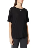 Koszulki i topy damskie - Nike W NP AEROADAPT SS TOP wielokolorowa Czarny/metaliczny srebrny. XL - miniaturka - grafika 1