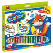 Szkolne artykuły papiernicze - Bambino Kredki Ołówkowe Szkolne 18 Kolorów + Temperówka - miniaturka - grafika 1