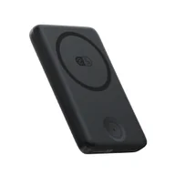 Powerbanki - Powerbank 2w1 10000mAh USB-C do iPhona Apple Watch MagSafe 27W z kablem USB-C - czarny - miniaturka - grafika 1