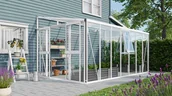 Szklarnie ogrodowe - VITAVIA szklarnia ATHENA 11900 szkło 3 mm + PC 10 mm biała LG3841 - miniaturka - grafika 1