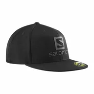 Czapki i chusty sportowe damskie - Czapka Salomon Logo FLEXFIT  Black - miniaturka - grafika 1
