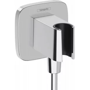 Hansgrohe FixFit Q przyłącze kątowe z uchwytem prysznicowym chrom 26887000 - Akcesoria do armatury i ceramiki - miniaturka - grafika 1