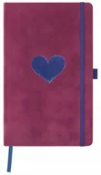 Notesy i bloczki - Notatnik Castelli Velluto Heart 13x21 gładki - Pelikan - miniaturka - grafika 1