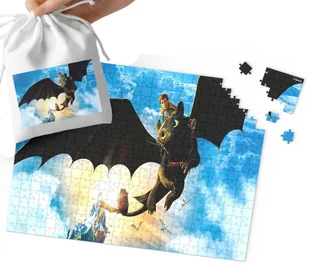 PUZZLE - JAK WYTRESOWAĆ SMOKA WZORY Z BAJEK I GIER PREZENT 110EL WORECZEK - Puzzle - miniaturka - grafika 1