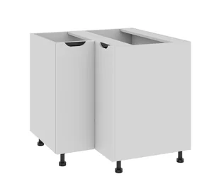 Szafka Dolna Narożna Capri Lewa 80-90X82 Cm Mdf Folia Biały Mat Cichy Domyk Blum - Szafki kuchenne - miniaturka - grafika 1