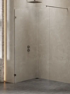 Kabina prysznicowa New Trendy Avexa 90x200 walk-in grafit EXK-7102 - Kabiny prysznicowe - miniaturka - grafika 1