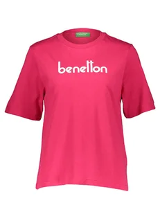 Benetton Koszulka w kolorze różowym - Koszulki i topy damskie - miniaturka - grafika 1