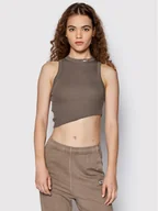 Koszulki i topy damskie - Reebok Top Classics HN6644 Brązowy Slim Fit - miniaturka - grafika 1